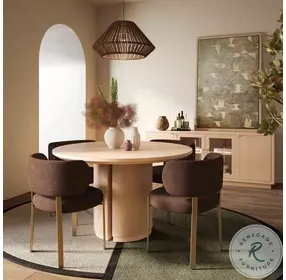Marlow Natural Wood Round Dining Room Set