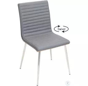 Mason Walnut And Gray Swivel Chair Set of 2