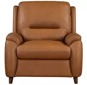 Austin Caramel Cream Leather Power Recliner