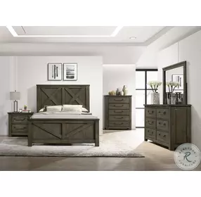 Memphis Antique Gray Panel Bedroom Set