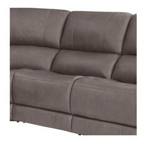 Belmont Autumn Fog Leather Zero Gravity Power Armless Recliner
