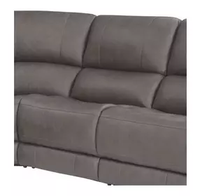 Belmont Autumn Fog Leather Zero Gravity Power Armless Recliner