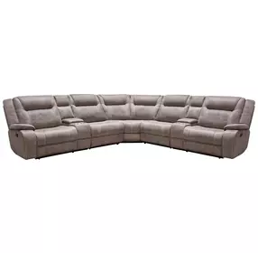 Blake Desert Taupe Performance Fabric 7 Piece Modular Reclining Sectional