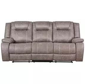 Blake Desert Taupe Performance Fabric 88" Reclining Sofa