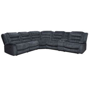 Bolton Misty Storm 6 Piece Performance Fabric Modular Reclining Sectional