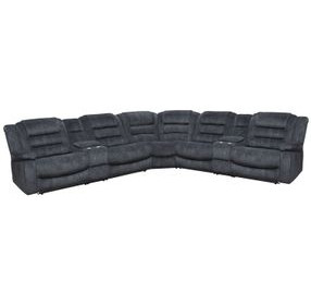 Bolton Misty Storm Performance Fabric 7 Piece Modular Reclining Sectional