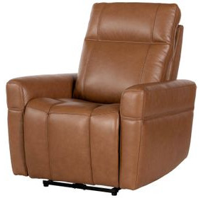 Bradford Steamboat Ecru Leather Zero Gravity Power Recliner