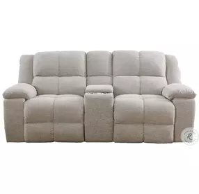 Dash Opal Taupe 86" Reclining Console Loveseat