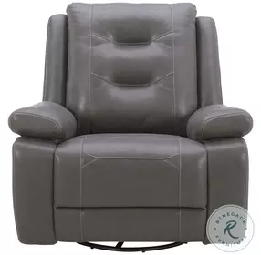 Caldwell Tahoe Charcoal Power Performance Fabric Swivel Glider Recliner