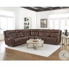 Glendale Acorn 6 Piece Zero Gravity Modular Power Reclining Sectional