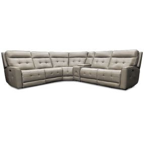 Canterbury Pewter 6 Piece Zero Gravity Modular Power Reclining Sectional