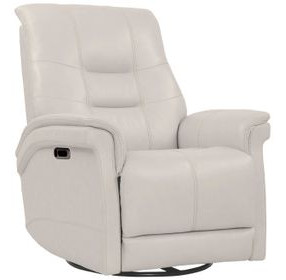Carnegie Verona Ivory Power Cordless Swivel Glider Recliner with Power Headrest