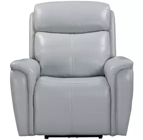 Cascade Seamist Grey Power Recliner With Power Headrest