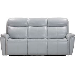 Cascade Seamist Grey Power Reclining Sofa With Power Headrest