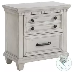 Windom Antique White 2 Drawer Nightstand