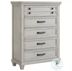 Windom Antique White 5 Drawer Chest