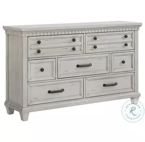 Windom Antique White 7 Drawer Dresser
