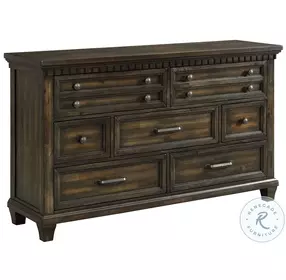 Windom Smoky Walnut 7 Drawer Dresser