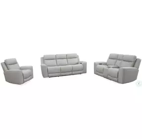 Calgary Stone Leather Power Reclining Living Room Set
