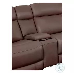 Carrith Autumn Umber Leather Console