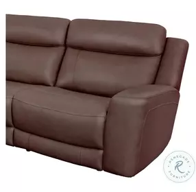 Carrith Autumn Umber Leather RAF Power Recliner
