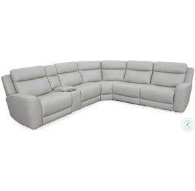Carrith Stone Leather 6 Piece Modular Power Reclining Sectional