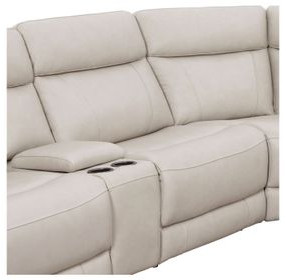 Calgary Stone Leather Armless Power Recliner