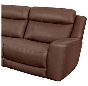 Calgary Autumn Umber Leather RAF Power Recliner