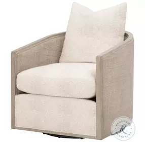 McGuire LiveSmart Gellar Jute And Natural Gray Swivel Club Chair