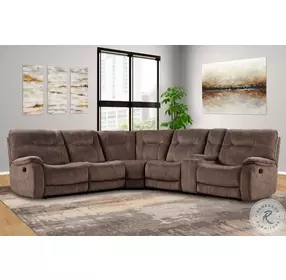 Cooper Shadow Brown Modular Reclining Sectional