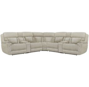Dalton Lucky Fawn Performance Fabric 7 Piece Modular Power Reclining Sectional