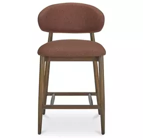 Ellie Rust Performance Fabric Upholstered Counter Height Stool