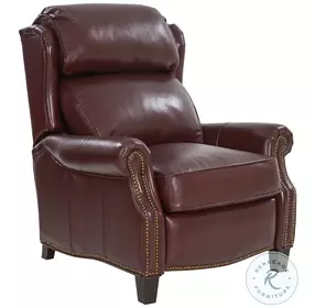 Meade Marisol Cabernet Leather Recliner
