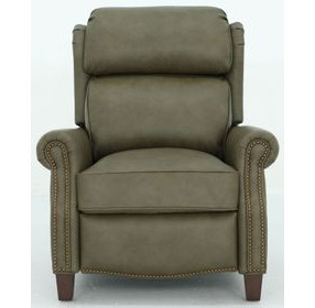 Meade Oasis Olive Leather Push Thru The Arms Lounge Recliner