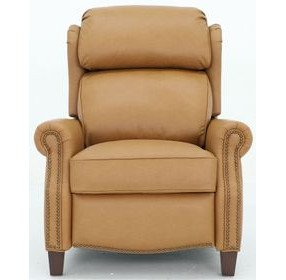 Meade Santa Fe Brandy Leather Push Thru The Arms Lounge Recliner
