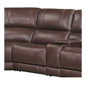 Easton Steamboat Brown Leather Zero Gravity Power Armless Recliner