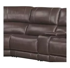 Easton Steamboat Brown Leather Zero Gravity Power Armless Recliner