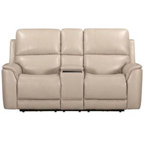Easton Steamboat Quartz Leather 76" Zero Gravity Power Reclining Loveseat with USB Charging