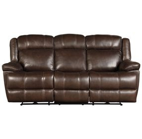 Eclipse Florence Brown Power Reclining Sofa with Power Headrest