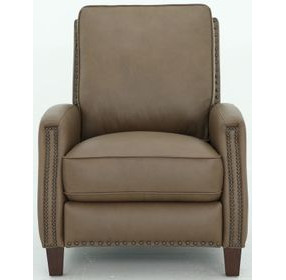 Melrose Cashmere Taupe Leather Push Thru The Arms Recliner