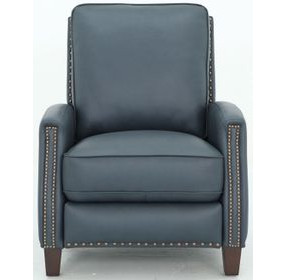 Melrose Santa Fe Ocean Leather Push Thru The Arms Recliner