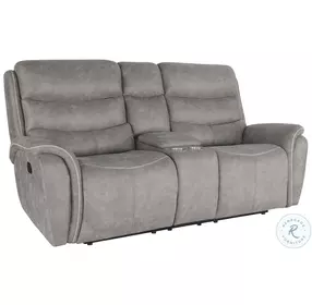 Kamari Gray Dual Reclining Console Loveseat