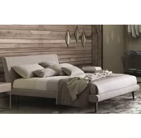 Metropolitan Taupe Queen Upholstered Platform Bed