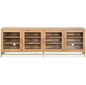 Fernholt Belgian Wheat and Burnished Brass 84" TV Stand