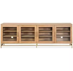 Lindon Belgian Wheat and Burnished Brass 84" TV Stand