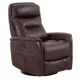 Gemini Truffle Performance Fabric Swivel Power Recliner