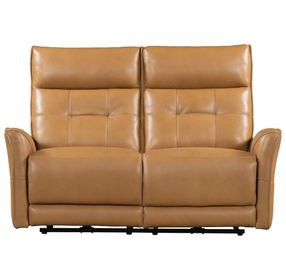 Gershwin Lucca Butterscotch Power Reclining Loveseat with Zero Gravity
