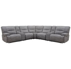 Gladiator Sky Performance Fabric 7 Piece Modular Power Reclining Sectional