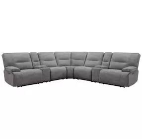 Gladiator Sky Performance Fabric 7 Piece Modular Power Reclining Sectional