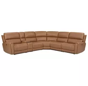 Hancock Apple Cider 6 Piece Zero Gravity Power Reclining Sectional with USB Charging